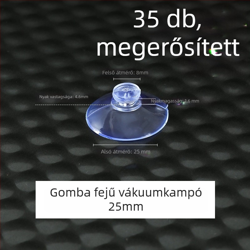 Műanyag szívókampó, egyrészes, modern minimalist design, falra szerelhető, max teherbírás 5 kg