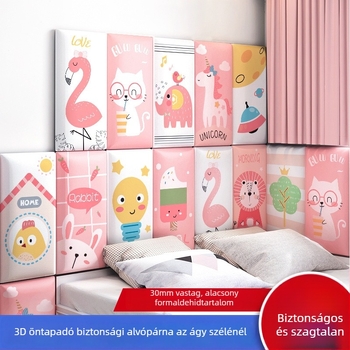 3D-s karikatúra falvédő, önragadó műbőr, ütés elleni védelemmel, hálószoba, tanulóterem és bejárat számára