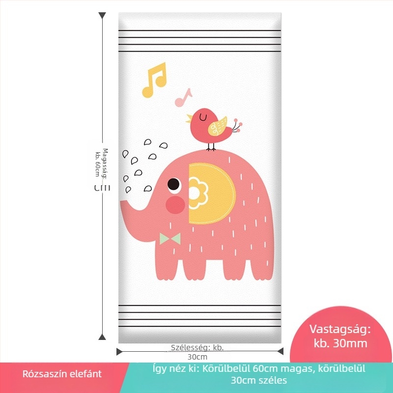 3D-s karikatúra falvédő, önragadó műbőr, ütés elleni védelemmel, hálószoba, tanulóterem és bejárat számára