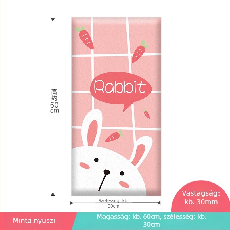 3D-s karikatúra falvédő, önragadó műbőr, ütés elleni védelemmel, hálószoba, tanulóterem és bejárat számára