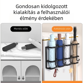 Fali esernyőtartó bejárathoz, hatszintes kivitel, szerelést igényel