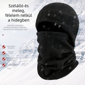 Flís sport sapka és nyakmelegítő – Leisure stílus, csíkos mintázat, kültéri tevékenységekhez