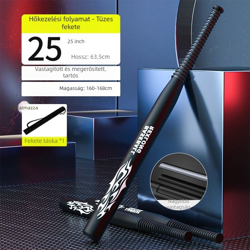 Baseballütő, autóvédelmi bot autóhoz, háztartási használatra, vastagított fémötvözet