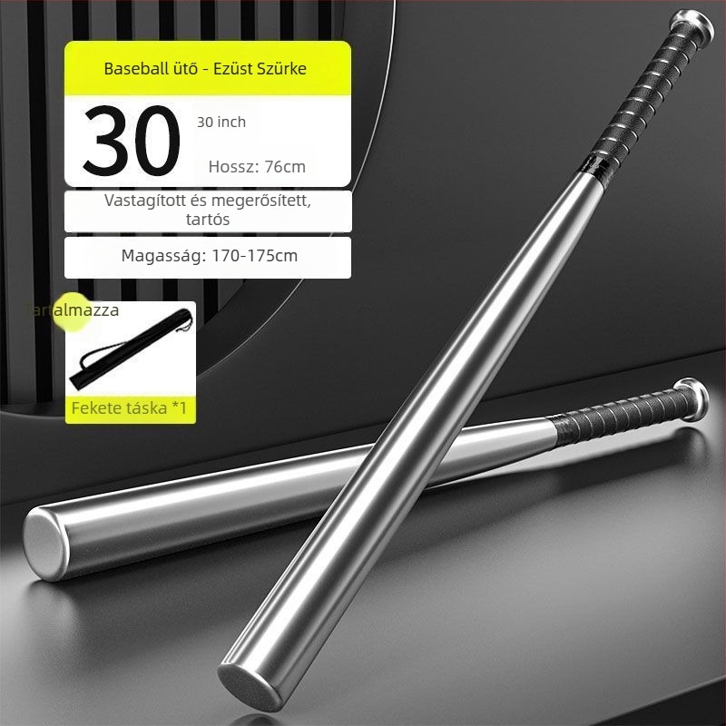 Baseballütő, autóvédelmi bot autóhoz, háztartási használatra, vastagított fémötvözet