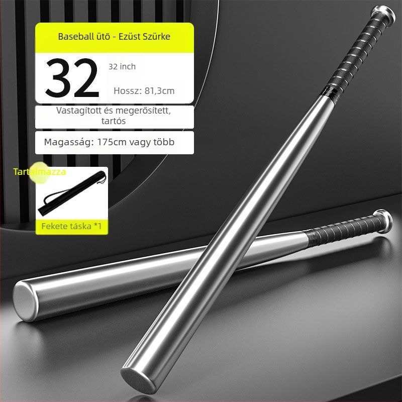 Baseballütő, autóvédelmi bot autóhoz, háztartási használatra, vastagított fémötvözet