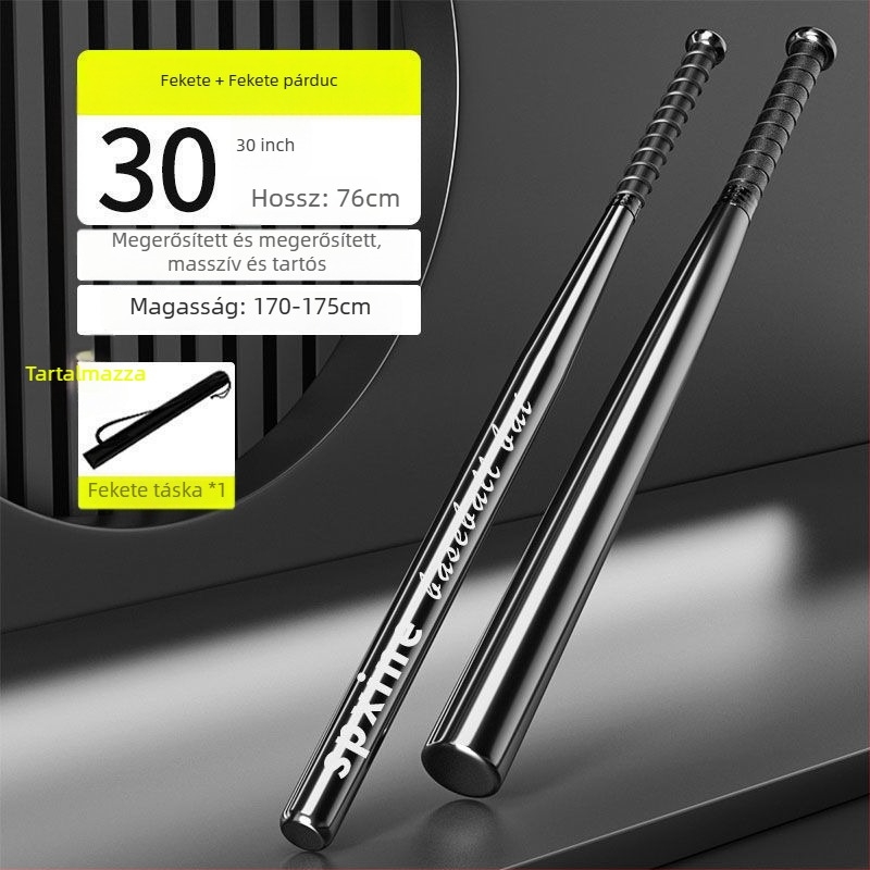 Baseballütő, autóvédelmi bot autóhoz, háztartási használatra, vastagított fémötvözet