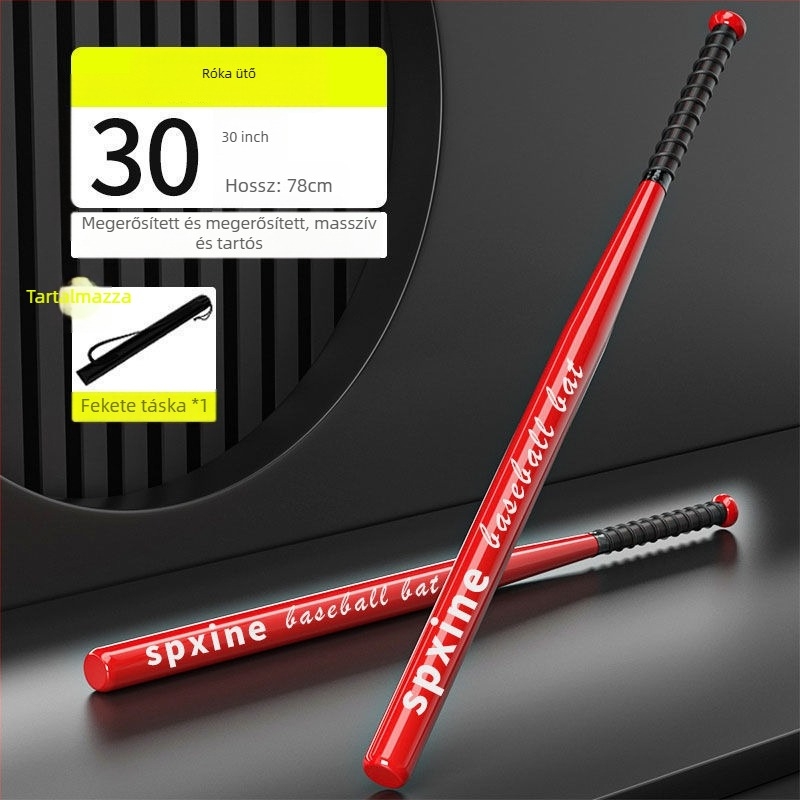 Baseballütő, autóvédelmi bot autóhoz, háztartási használatra, vastagított fémötvözet