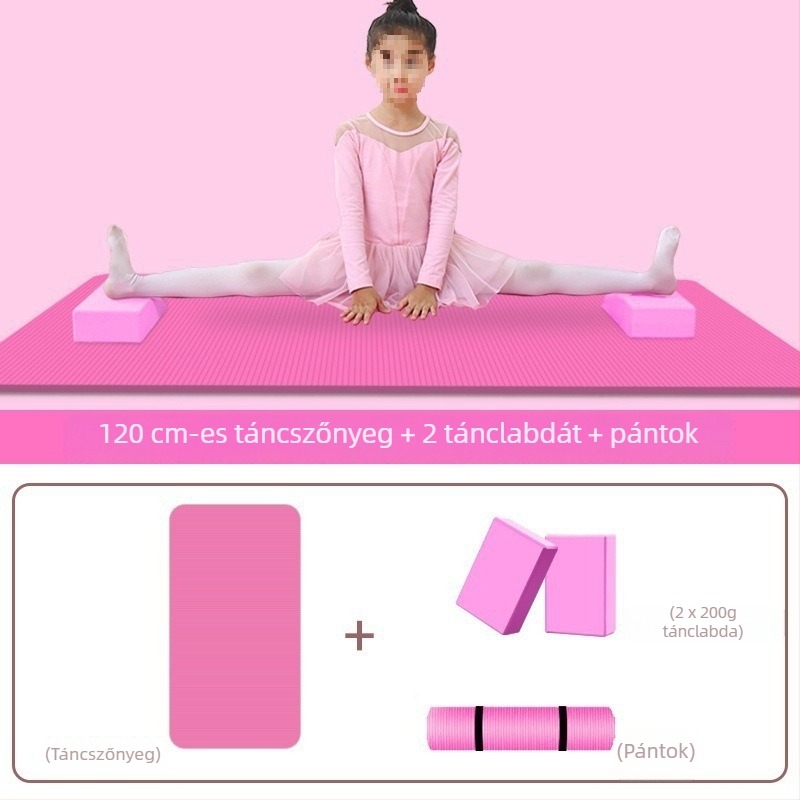 Jóga matrac táncra és kínai tánc gyakorlására, otthoni használatra, blokkokkal, 10 mm vastagságú