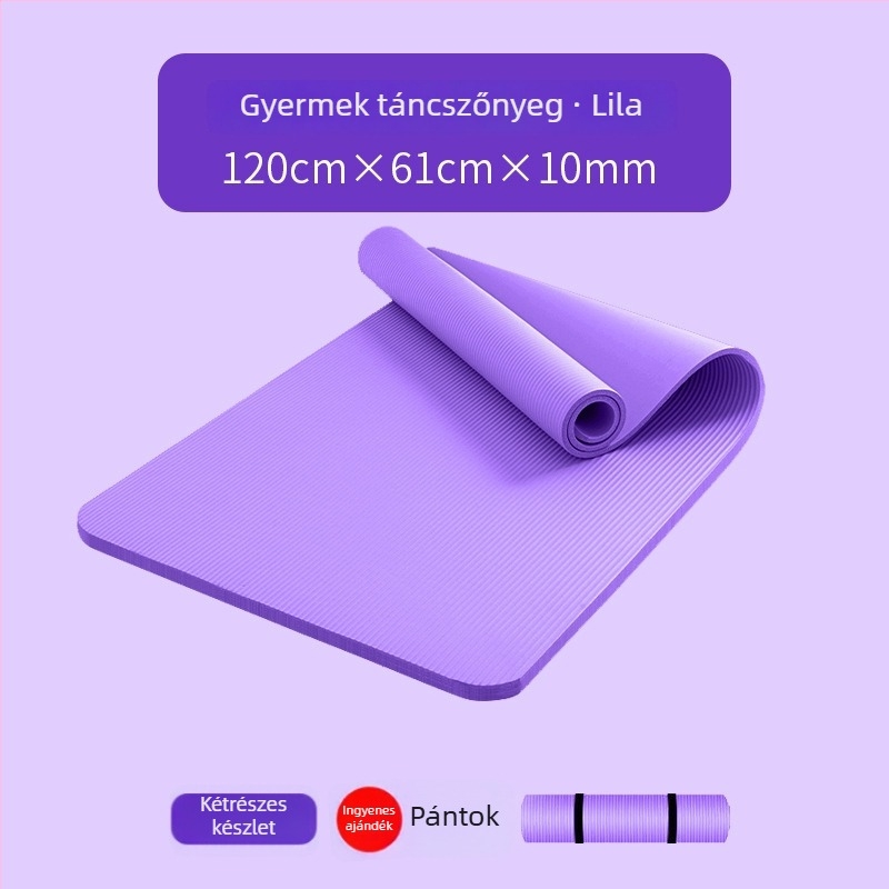 Jóga matrac táncra és kínai tánc gyakorlására, otthoni használatra, blokkokkal, 10 mm vastagságú
