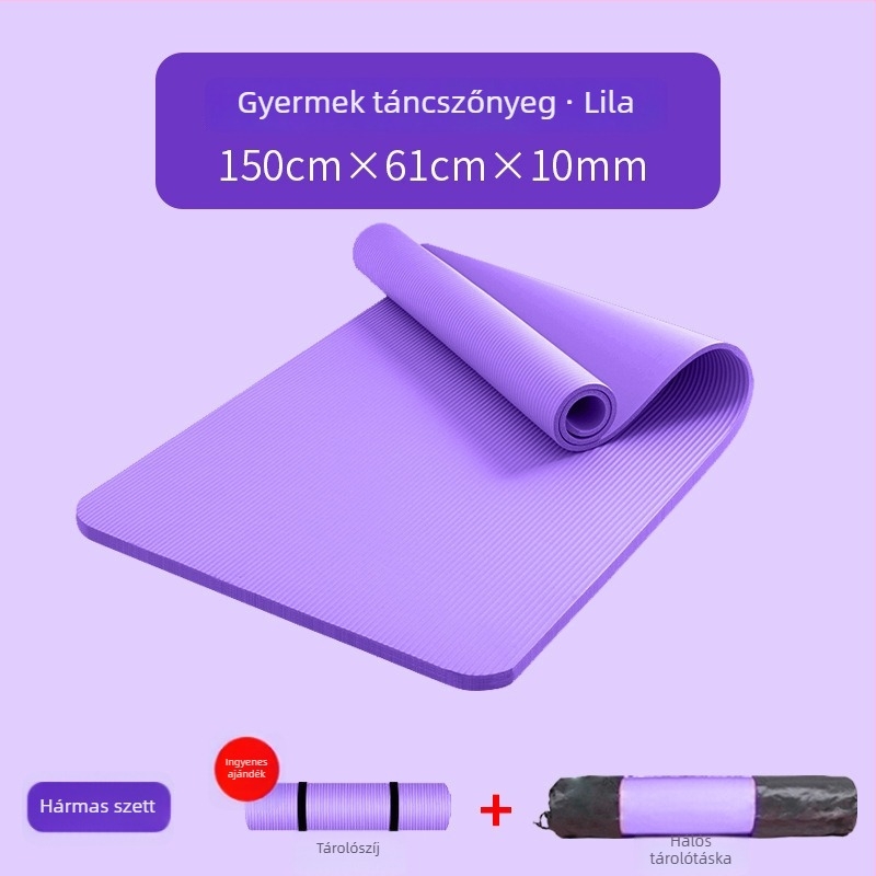 Jóga matrac táncra és kínai tánc gyakorlására, otthoni használatra, blokkokkal, 10 mm vastagságú
