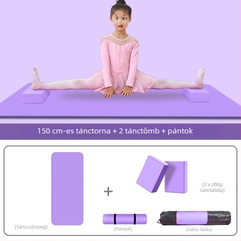 Jóga matrac táncra és kínai tánc gyakorlására, otthoni használatra, blokkokkal, 10 mm vastagságú