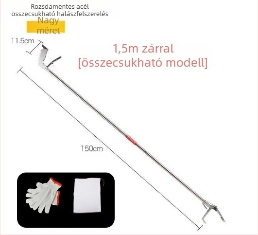 Rozsdamentes acél haltartó klipek — hordozható, kihúzható kültéri strand eszköz szemétgyűjtésére (Anyag: rozsdamentes acél; Márka: Egyéb; Engedélyezett magánmárka: Nem)