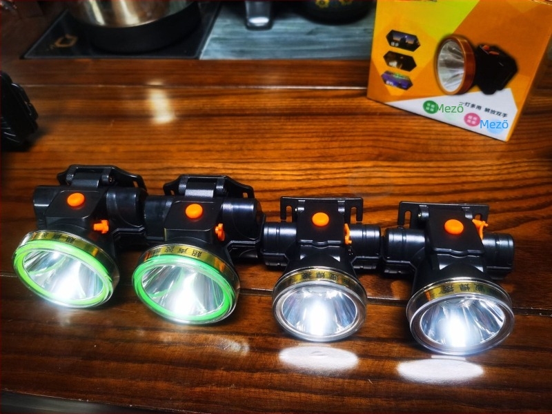 LED fejlámpa fejpánttal, újratölthető, üzemideje 8–9 óra, vízálló (45 g)