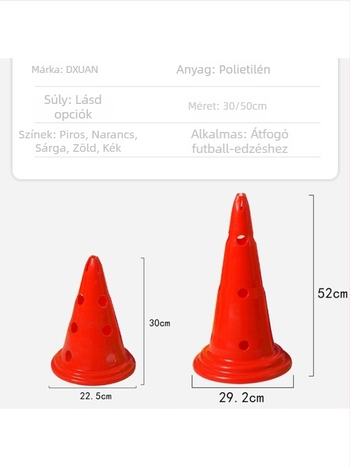 DXUAN Futball-edzés akadályok – PE anyag; edző segédeszközök; alkalmas futball-edzésekhez és fitnesz felszereléshez