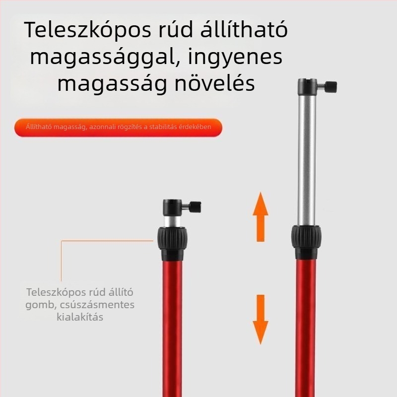 3–in–1 horgászbot-tartó kültéri használatra, hordozható multifunkcionális tartó etetőtálcával
