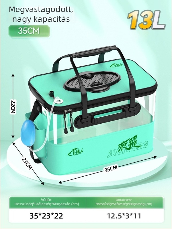 Camper EVA Összecsukható Átlátszó Halas Tartály – Kültéri Horgászathoz, Multifunkcionális Doboz