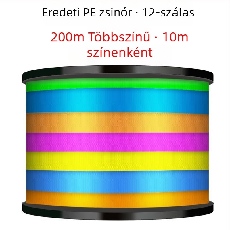 PE bevonattal ellátott Dyneema főzsinór, kopásálló, nagy szakítószilárdságú, tengeri horgászathoz, műcsalis és horgonyzott horgászathoz