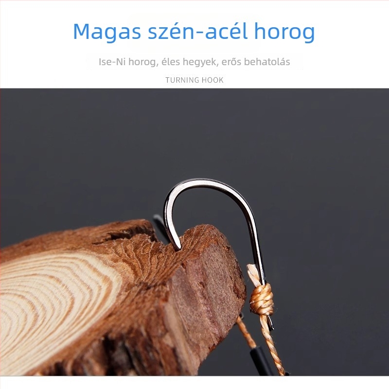 Flip horog készlet, 8-as számú horog, tározó tónál horgászathoz, 1 db