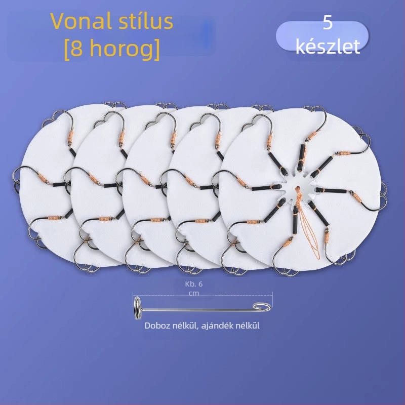 Flip horog készlet, 8-as számú horog, tározó tónál horgászathoz, 1 db
