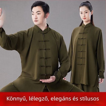 Tai Chi ruházat, korduró szövet, 100% len, előadási ruházat