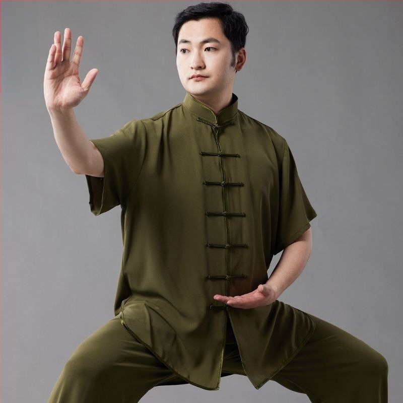 Tai Chi ruházat, korduró szövet, 100% len, előadási ruházat