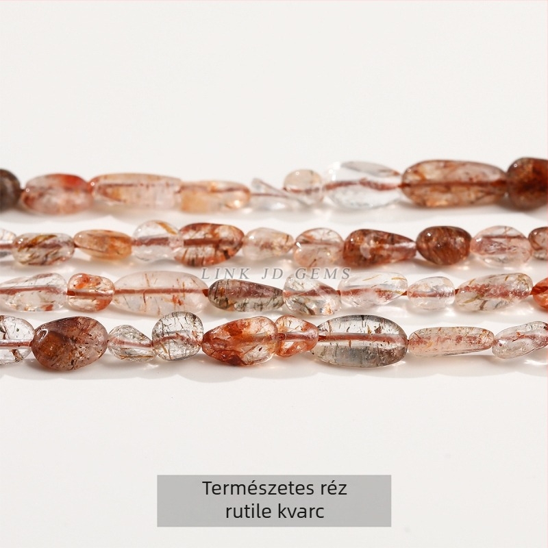 DIY kristály gyöngy készlet — szabálytalan természetes kő gyöngyök (rózsakvarc, ametiszt) ékszerkészítéshez