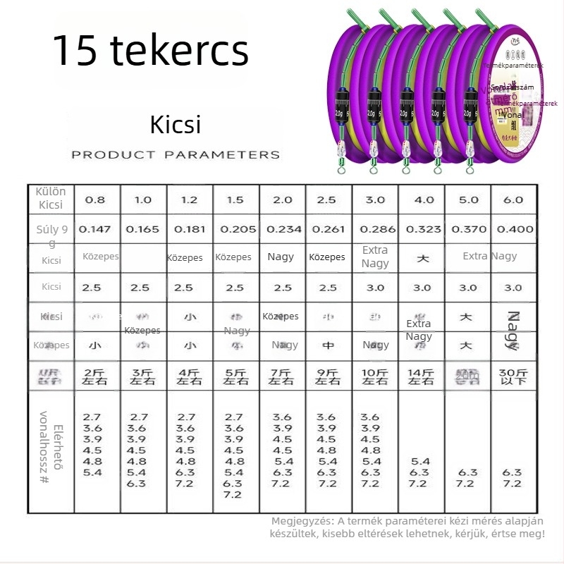 Aranyszálas horgász damilszett – előkötött fő damil, késztermék, puha készlet, teljes készlet