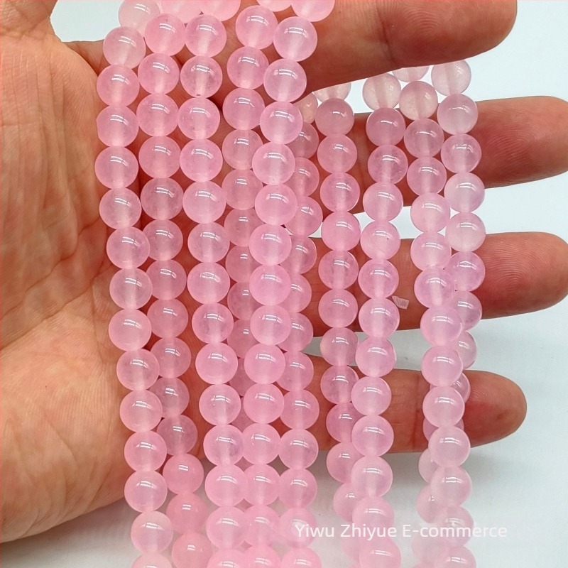 8 mm természetes kő gyöngyök, kör alakúak, totem mintával, DIY ékszerekhez