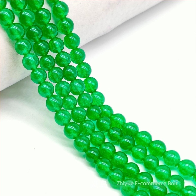 8 mm természetes kő gyöngyök, kör alakúak, totem mintával, DIY ékszerekhez