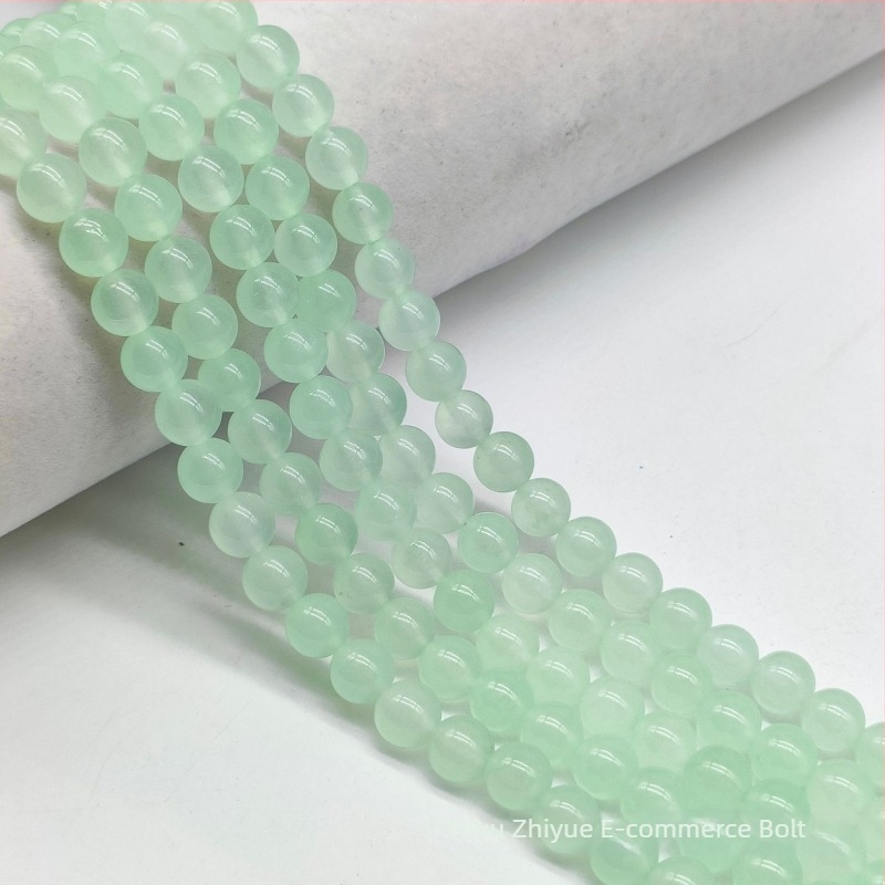 8 mm természetes kő gyöngyök, kör alakúak, totem mintával, DIY ékszerekhez