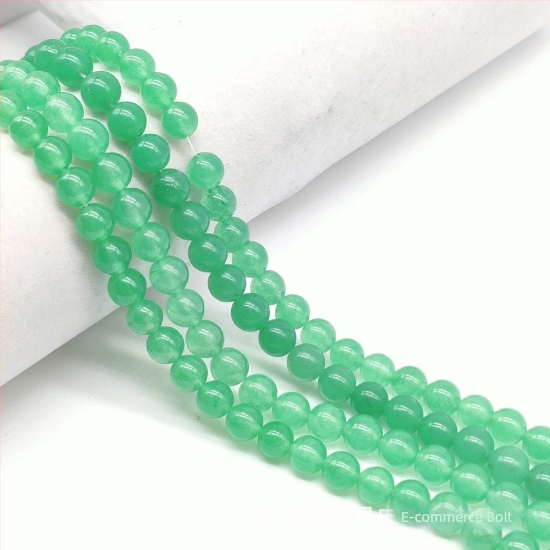8 mm természetes kő gyöngyök, kör alakúak, totem mintával, DIY ékszerekhez