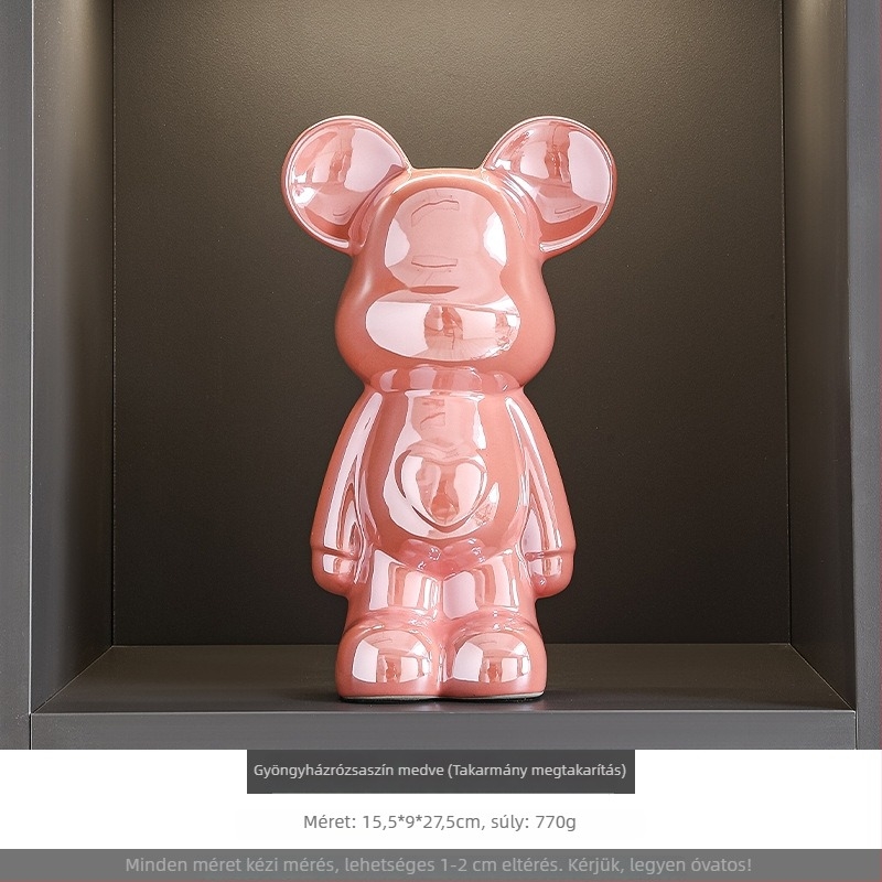 Állat díszfigurák készlet boros szekrényhez és nappalihoz - kerámiaműgyanta, könnyed luxus stílus, Seashell Sea márka