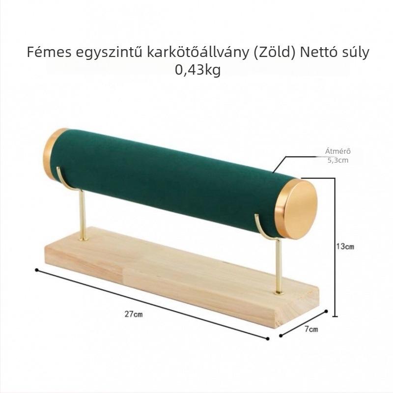 Karkötő kiállító állvány, háromszintes, cilindrikus kialakítású, ékszerekhez