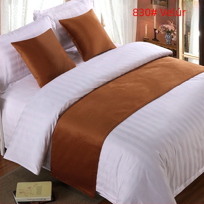 SHAOYU Velúr hotelszobai ágyvégi dekorációs készlet - Poliészter, Egységes mintázat, Szállodai stílus, Márka: SHAOYU, Termékminőség: Megfelelő