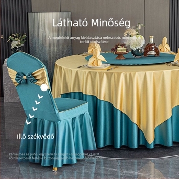 Szállodai nagy körasztalterítő, duplarétegű, prémium éttermi textil