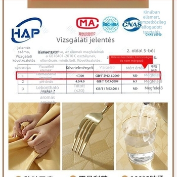 Kör alakú PU bőr asztalvédő, vízálló, olajálló, hőálló, modern minimalist design