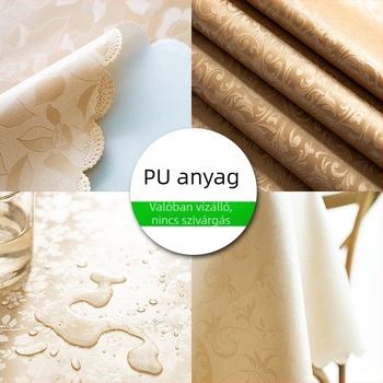 PVC körk alakú asztalterítő, vízálló és olajálló, nagy méretű, letisztult minimalist stílus