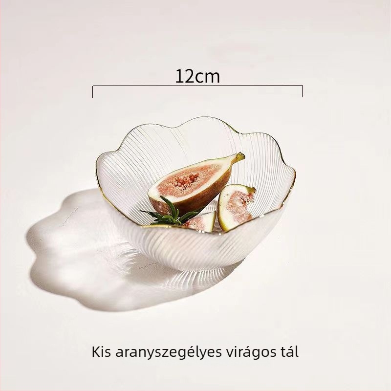 Ólommentes kristályüveg gyümölcstál, Gui Zhongtang, kortárs stílus, első osztályú minőség