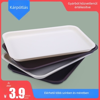 Műanyag tál háztartási és kereskedelmi használatra — PP anyag, matt felület, nordic stílus, négyzetes alak, logó nyomtatás
