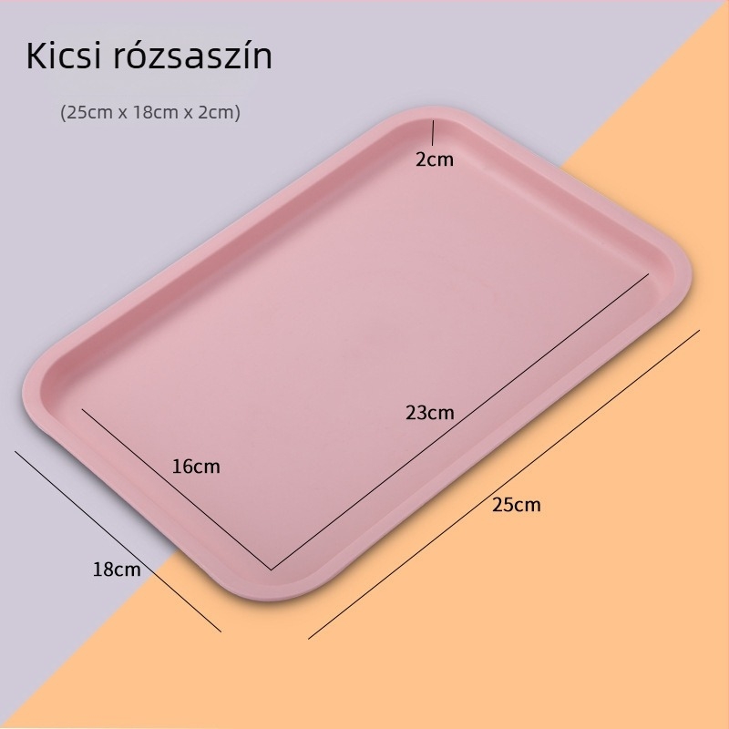 Műanyag tál háztartási és kereskedelmi használatra — PP anyag, matt felület, nordic stílus, négyzetes alak, logó nyomtatás