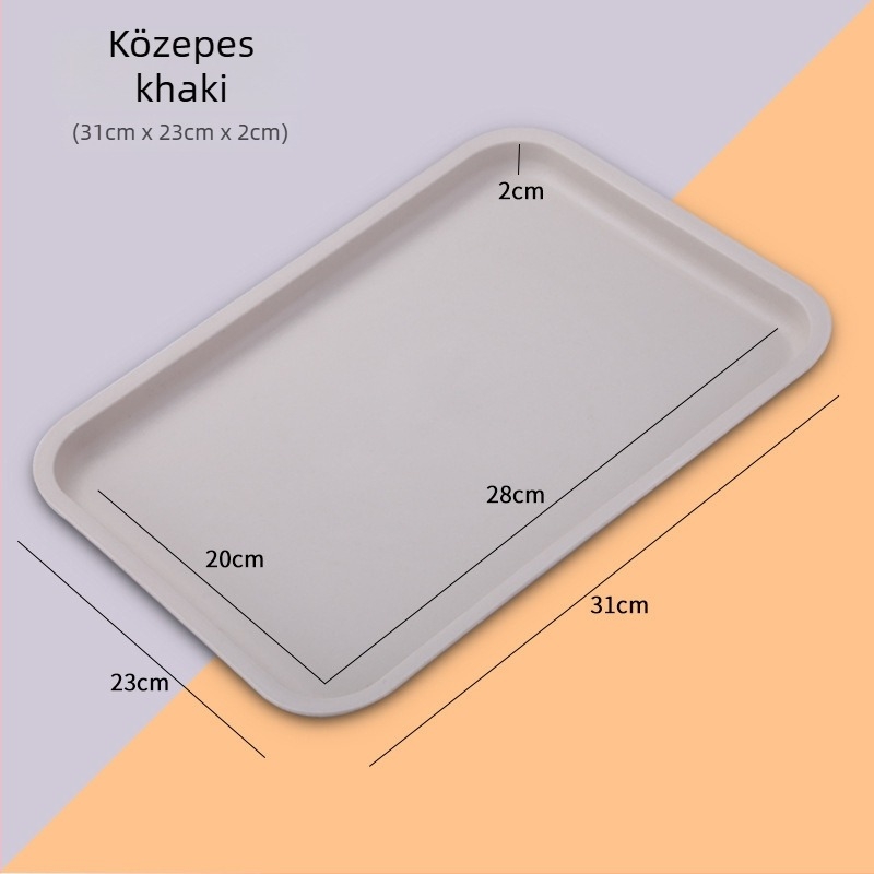 Műanyag tál háztartási és kereskedelmi használatra — PP anyag, matt felület, nordic stílus, négyzetes alak, logó nyomtatás