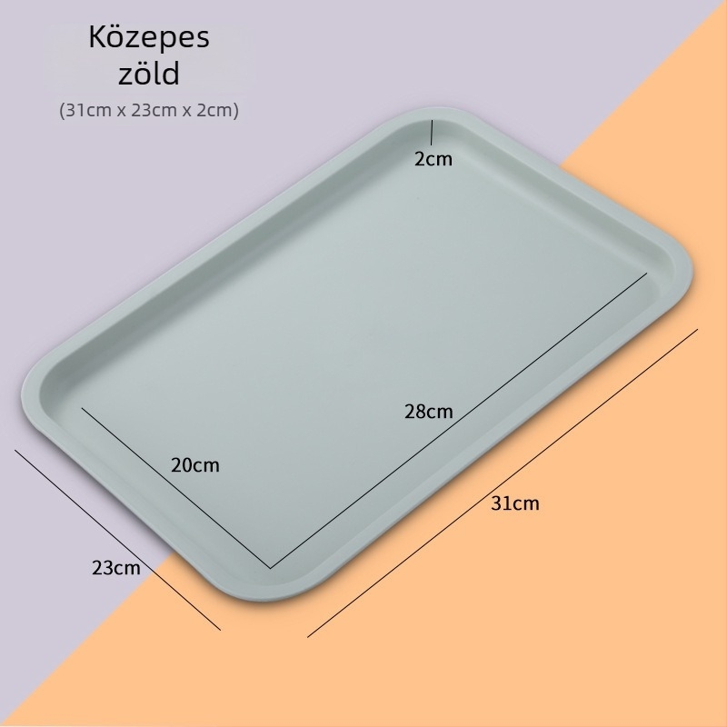 Műanyag tál háztartási és kereskedelmi használatra — PP anyag, matt felület, nordic stílus, négyzetes alak, logó nyomtatás
