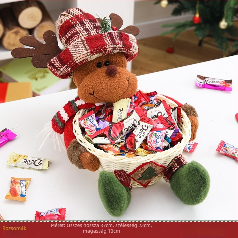 Melamin karácsonyi édesség kosár, kapacitás <100 ml, Beijing eredetű, lebomló, mikrohullámú sütő nem használható