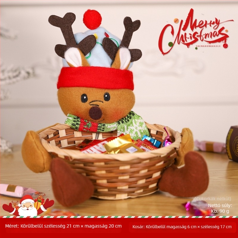 Melamin karácsonyi édesség kosár, kapacitás <100 ml, Beijing eredetű, lebomló, mikrohullámú sütő nem használható