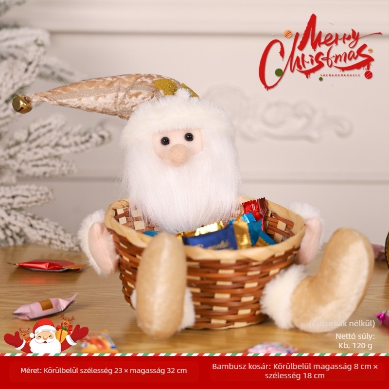 Melamin karácsonyi édesség kosár, kapacitás <100 ml, Beijing eredetű, lebomló, mikrohullámú sütő nem használható