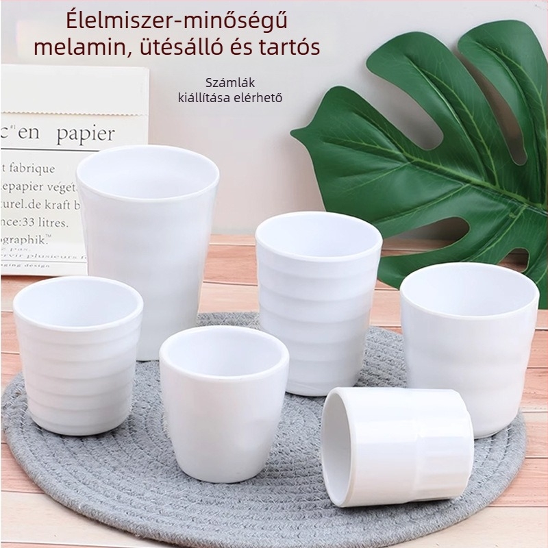Melamin porcelánhatású bögre, szigetelt, hengeres, egyrétegű, testreszabható