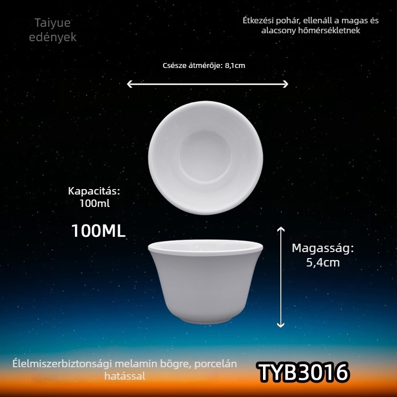 Melamin porcelánhatású bögre, szigetelt, hengeres, egyrétegű, testreszabható