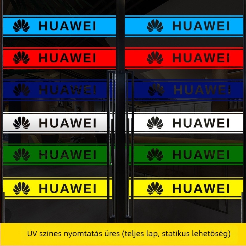 PVC fólia irodai üvegajtóhoz, öntapadós, modern minimalista stílus, egyszínű minta, testreszabható