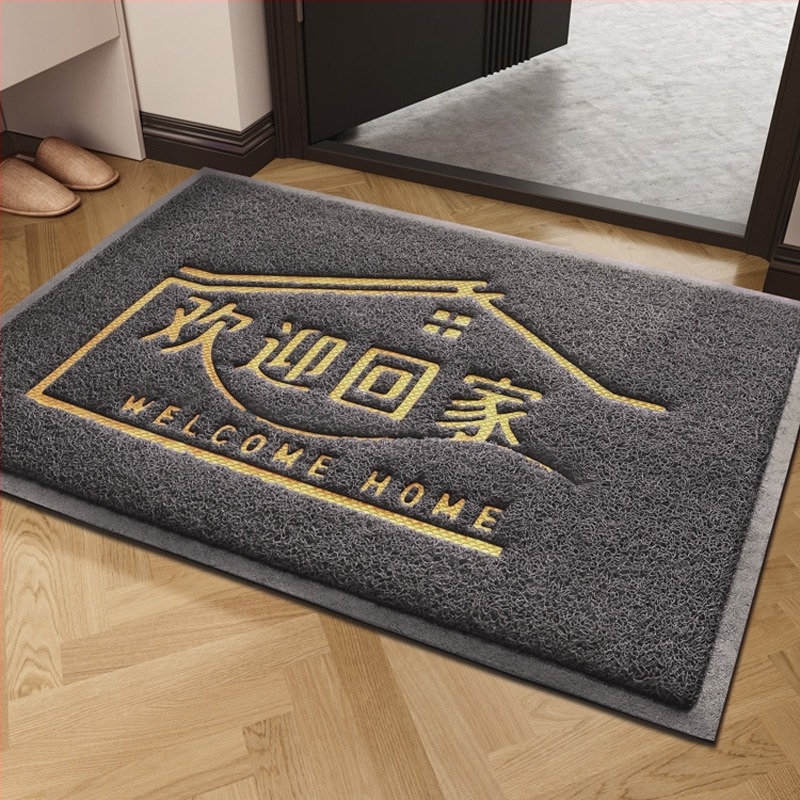 PVC domborított ajtóbejárati szőnyeg, négyzet alakú, előtérhez, gépben mosható, új kínai stílus