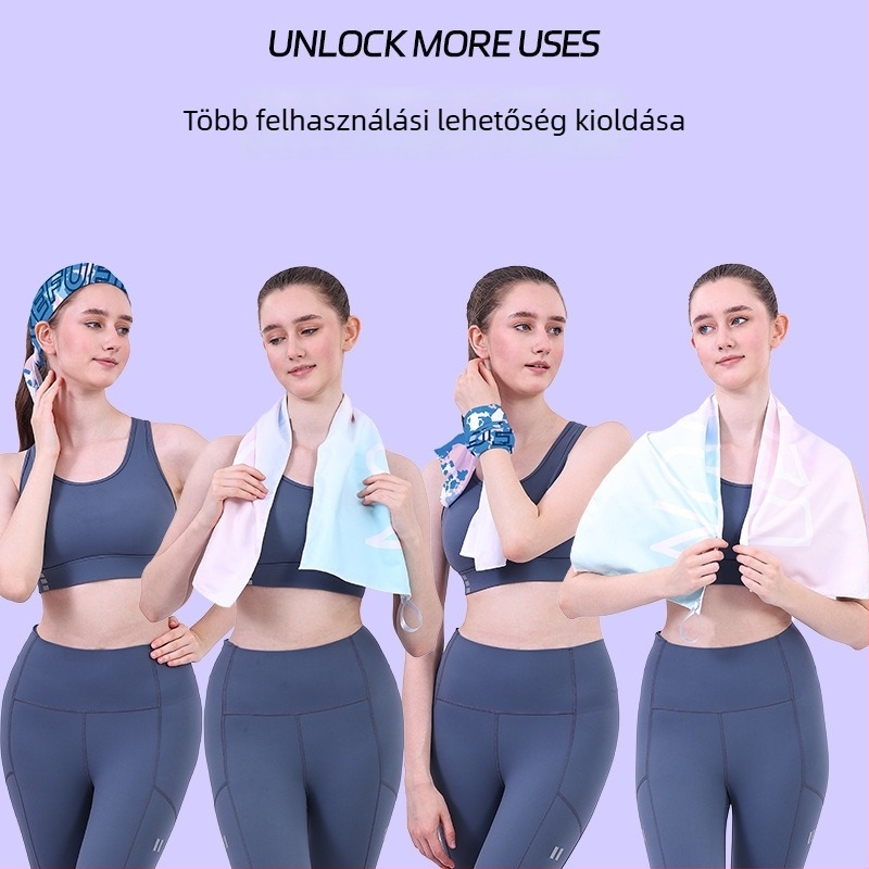 Gyorsan száradó sporttörölköző, kétoldali velúr felület, testreszabható logóval, könnyű (<50 g), nedvszívó